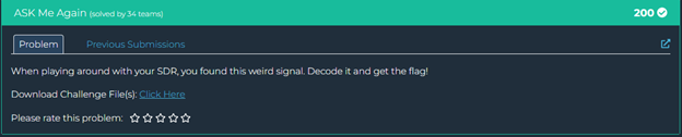 ASK Me Again Challenge Description
