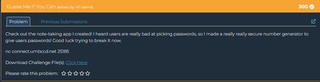 Guess Me If You Can Challenge Description