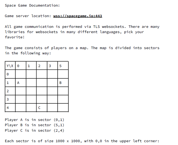 Space Game Protocol Documentation